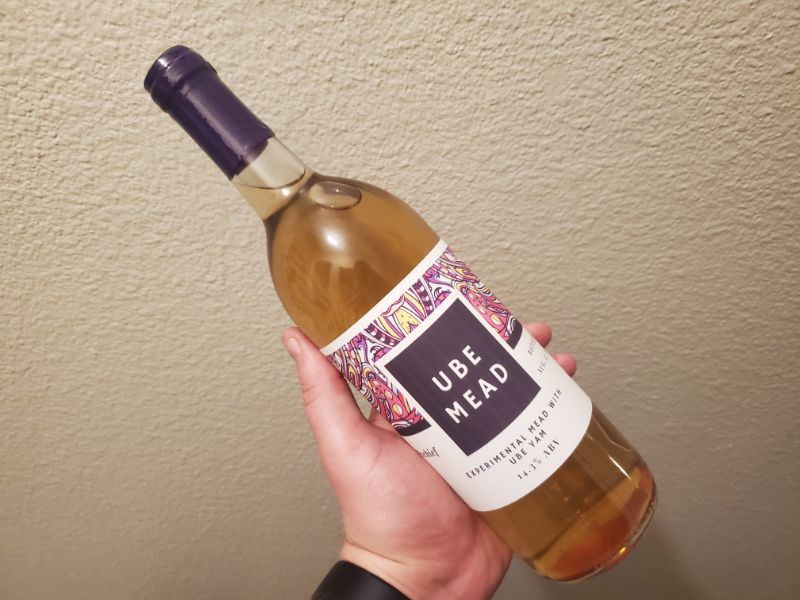 Ube mead labeled 1